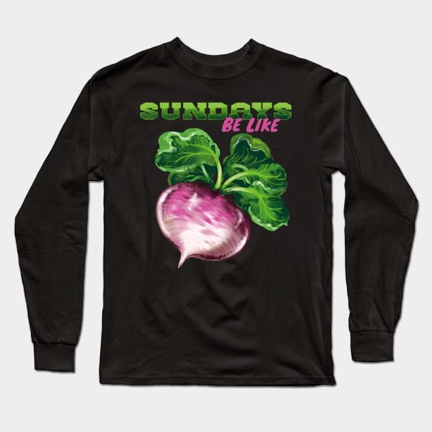 Sunday Turnips Long Sleeve T-Shirt by Tiramel